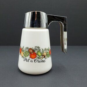 Gemco Pot a Creme Spice of Life Syrup Dispenser Corning Vegetable Pattern
